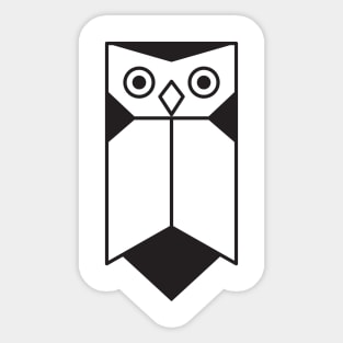 Geometric flat style owl design Sticker